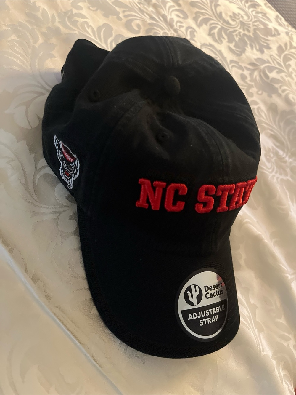 NC State Wolfpack Hat Desert Cactus Embroidered Black NCAA Baseball Cap